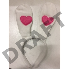 Ушки зайчика с сердечком белые