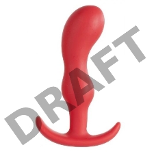 Красный плаг изогнутой формы - 12 см.