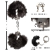 Металлические наручники с искусственным мехом ULTRA FLUFFY FURRY CUFFS-BLACK