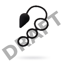 Анальная пробка Erotist с эрекционным кольцом, силикон, черная, 20 см