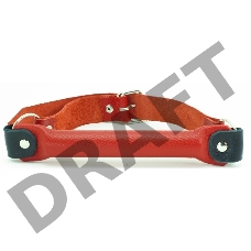 Красный кляп-трензель из кожи