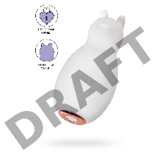 Вибратор Штучки-Дрючки, Mr. Bear, белый, силикон, 7,5 см