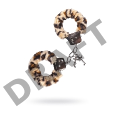 Наручники TOYFA Theatre, меховые, леопардовые, 28 см. Наручники TOYFA Theatre, меховые, леопардовые, 28 см.