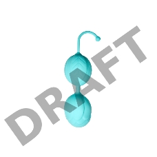 Шарики Кегеля со смещенным центром тяжести Sirius, 3,5 x 14 см , цвет аквамарин