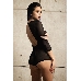 Эротический комбинезон Waname Preciosity с рукавами 3/4 черный (50-52)
