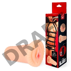 Реалистичный мастурбатор-вагина телесного цвета с вибрацией