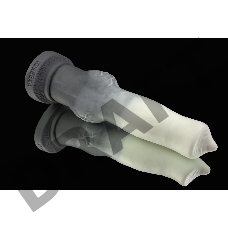 Бело-чёрный фаллоимитатор Волк - 25 см.