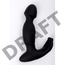 Чёрный вибромассажер для стимуляции точки G и клитора