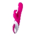 Вибратор с клиторальным стимулятором JOS ELLY, с подогревом, силикон, розовый, 21,5 см