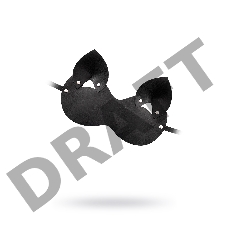 Маска Штучки-дрючки Кошка закрытая, кожа, черная