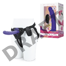 Фиолетовый ребристый вибрострапон Pegasus - 14 см.