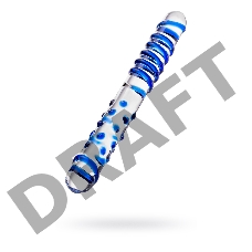 Двусторонний фаллоимитатор Sexus Glass, стекло, прозрачный, 22 см