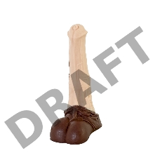 Коричнево-бежевый малый фаллос жеребца Коди - 20 см.