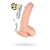 Реалистичный вибратор TOYFA RealStick Elite Vibro, TPR, телесный, 7 режимов вибрации, 18,5 см