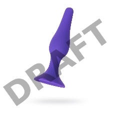 Анальная втулка Штучки-дрючки M, силикон, фиолетовый, 12,5 см