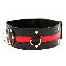Чёрный ошейник с красной полосой