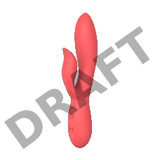 Вибратор кролик из жидкого силикона Isida, цвет коралловый (INFINITE) (One Size)