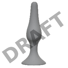 Серая малая анальная пробка Slim Anal Plug Small - 10,5 см.