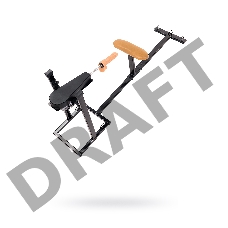 Секс-машина Diva Bondage, с двумя насадками, металл, черная, 140 см