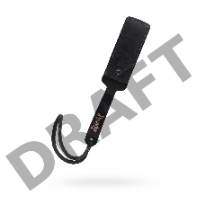 Паддл твердыи Pecado BDSM, натуральная кожа и дерево, черный