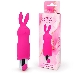 Розовый вибромассажёр в форме зайчика - 12,5 см.