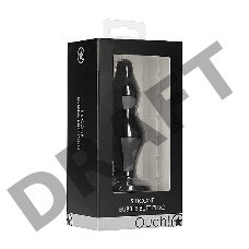 Черная анальная пробка Bubble Butt Plug - 11,6 см.