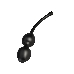 Вагинальные шарики Mystim Jane Wonda Geisha Balls duo, электростимуляция, силикон, черные, Ø 3,5 см