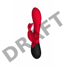 Нагреваемый вибратор кролик Gemini, цвет алый (INFINITE collection)