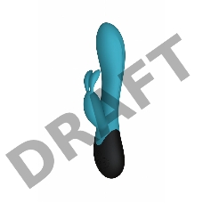 Нагреваемый вибратор кролик Gemini, цвет морская волна (INFINITE collection)