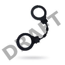 Наручники Штучки-дрючки, силикон, черные, 33 см