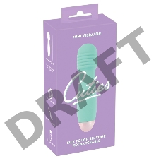 Мятный мини-вибратор Cuties Mini - 12,5 см.