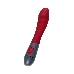 Нереалистичный вибратор, силикон, бордовый, 19,8 см