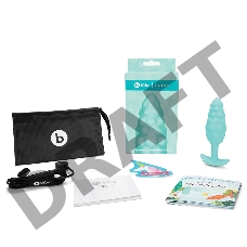 Мятный рельефный анальный виброплаг Bump - 12 см.