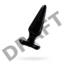 Анальная втулка Sexus Glass, стекло, черная, 11 см, Ø 4 см