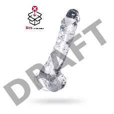 Реалистичный фаллоимитатор, TPE, прозрачный, 19 см