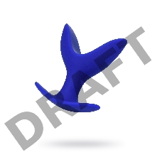 Расширяющая анальная втулка ToDo by Toyfa Bloom, силикон, синяя, 9 см, Ø 6,5 см