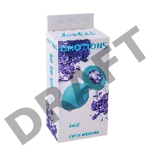 Средняя голубая анальная пробка Emotions Cutie Medium с фиолетовым кристаллом - 8,5 см.