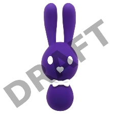 Фиолетовый вибростимулятор-зайчик Dorcel - 16 см.