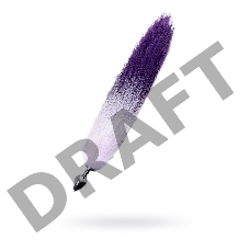 Анальная втулка Metal by TOYFA с бело-фиолетовым хвостом, металл, серебряная, 45 см, Ø 2,7 см