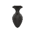 Пробка анальная Силиконовая черная M (7.2*3.5cm) 3304-02