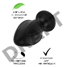 Пробка анальная Силиконовая черная M (7.2*3.5cm) 3306-02