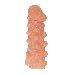  Насадка KOKOS реалистичная с дополнительной стимуляцией, TPE, телесная, 15.6 см