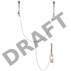 Золотистые зажимы для сосков и клитора All Sensation Nipple and Clitoral Chain