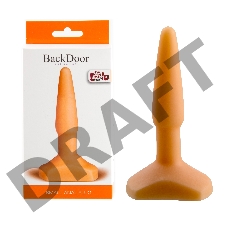 Оранжевый анальный стимулятор Small Anal Plug flash - 12 см.