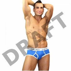 Трусы мужские брифы голубые, XXXL