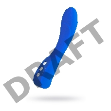 Нереалистичный вибратор L'EROINA by TOYFA Blury, силикон, синий, 18,5 см, Ø 3,4