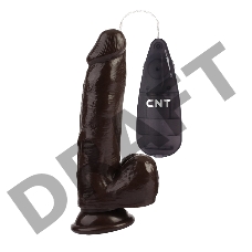 Вибратор CNT 7.4'' Stud Realistic Dildo Brown CNT-180091D