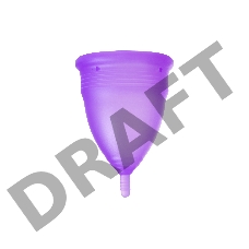 Гигиеническая менструальная чаша Eromantica, силикон, фиолетовая, L