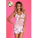 Комбинация и стринги Candy Girl Neve белые, XL