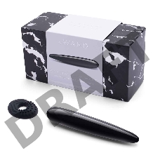 Массажер тонкий le WAND Crystal Slim Wand черный обсидиан